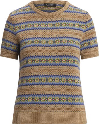 売れ筋商品|||ラルフローレン ニット&セーター アウター レディース Women's Fair Isle Short-Sleeve Sweater Multi Fair Isle Short-Sleeve Jumper for Women | Ralph Lauren® BO