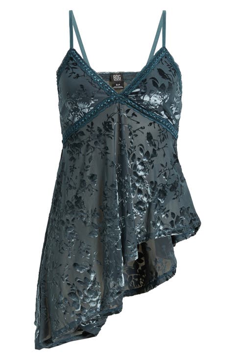 Estelle Burnout Asymmetrical Hem Camisole