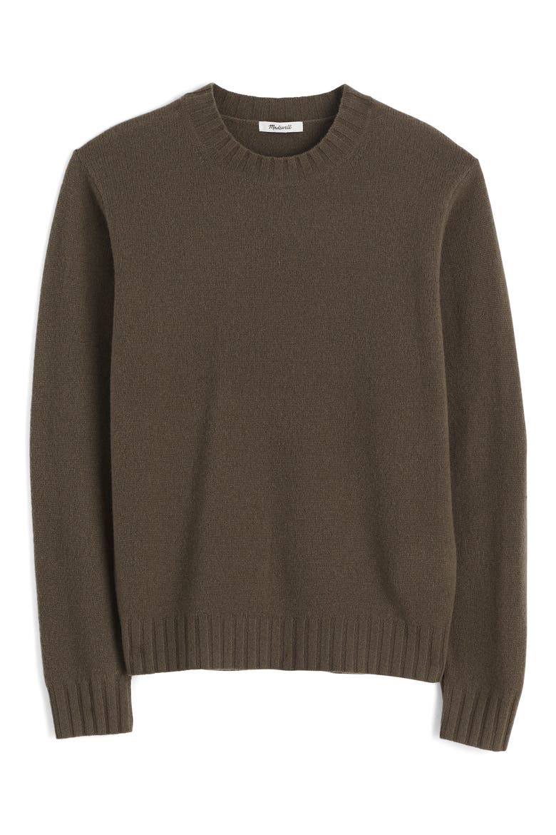 Crewneck Heritage Merino Wool Sweater, Alternate, color, DRIFTWOOD BROWN