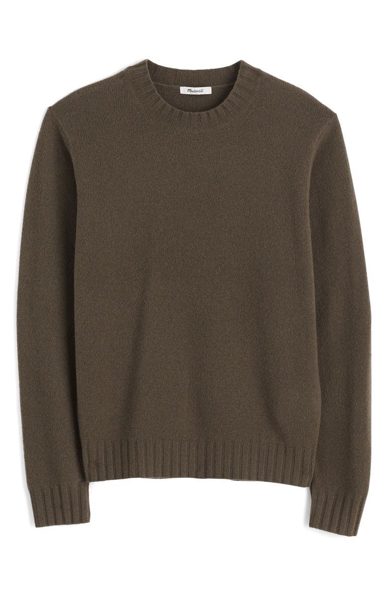 Madewell Crewneck Heritage Merino Wool Sweater, Alternate, color, Driftwood Brown