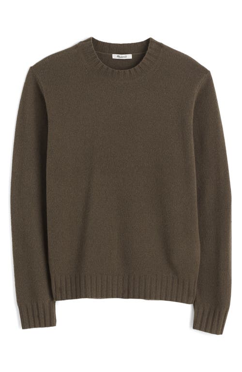 Madewell Crewneck Heritage Merino Wool Sweater In Brown