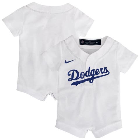 Newborn Nike White Los Angeles Dodgers Home Replica Romper Jersey