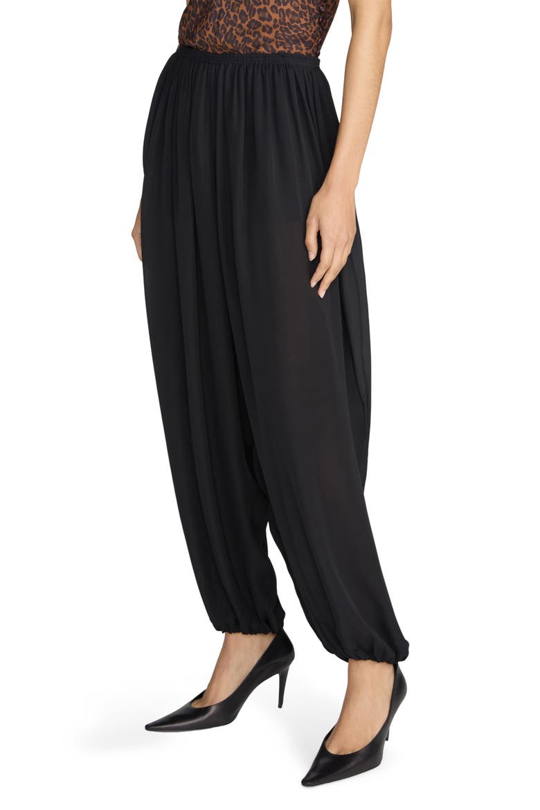 The Silk Balloon Pants, Alternate, color, BLACK