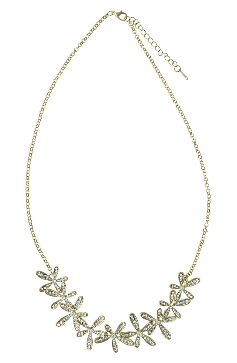 OLIVIA WELLES Sparkling Flowers Necklace, Alternate, color, 