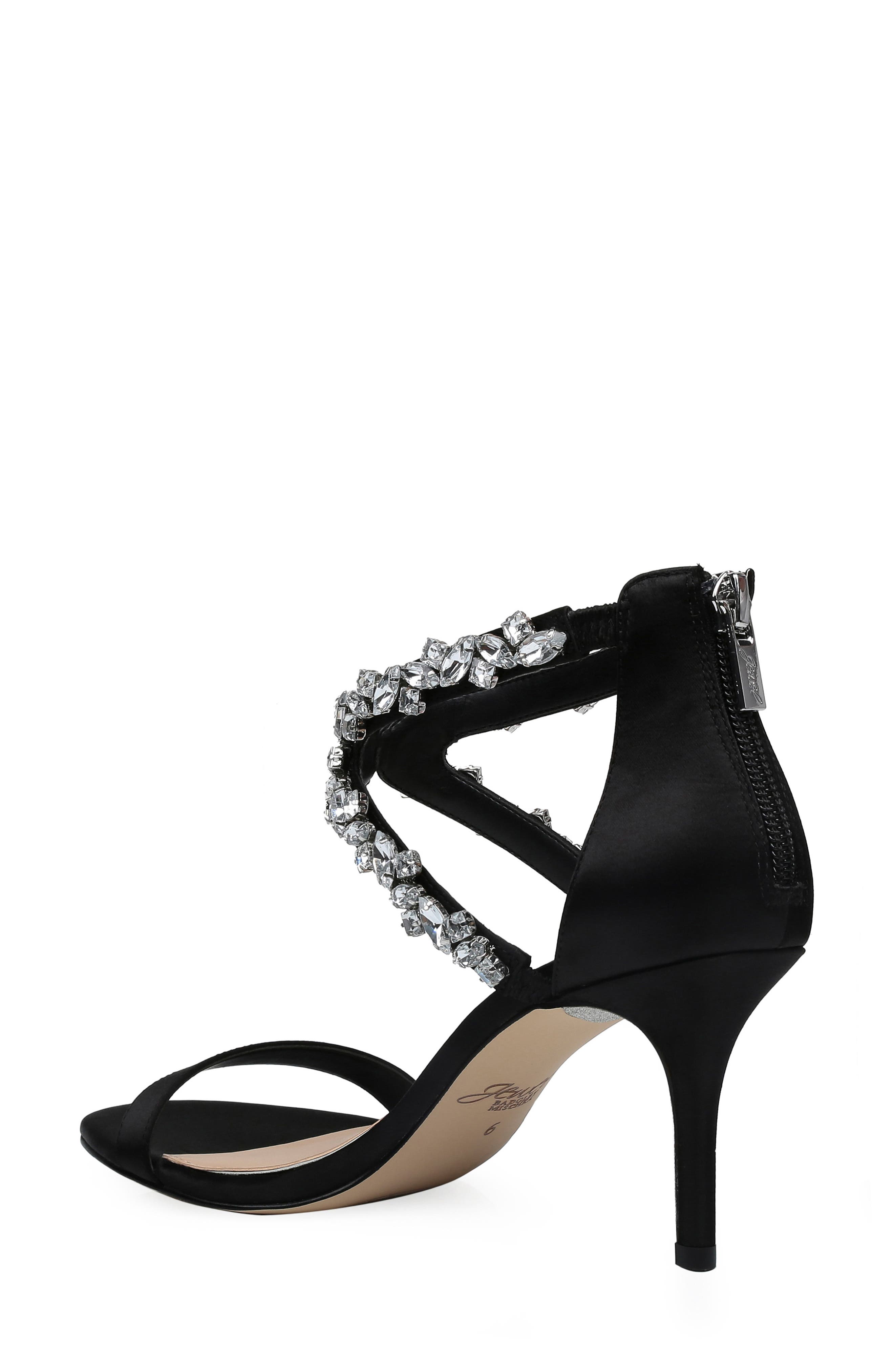 Jaylee Sandal, Alternate, color, BLACK SATIN