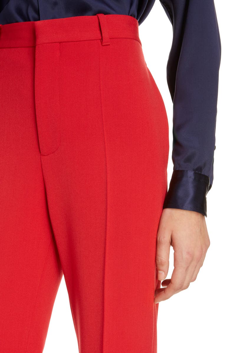 Balenciaga Straight Leg Stretch Twill Trousers, Alternate, color,