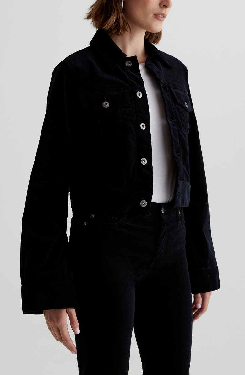 AG Isa Stretch Cotton Corduroy Trucker Jacket, Alternate, color, 