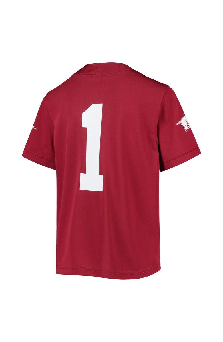 Nike Youth Nike #1 Cardinal Arkansas Razorbacks Untouchable Football Jersey, Alternate, color,