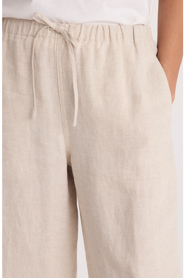 Pull-On Linen Pants, Alternate, color, OAT