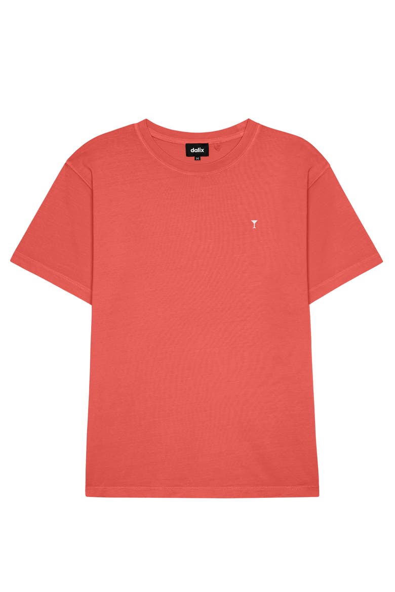 Mens Lil Martini Midweight Garment Dye Tee, Main, color, Flamingo