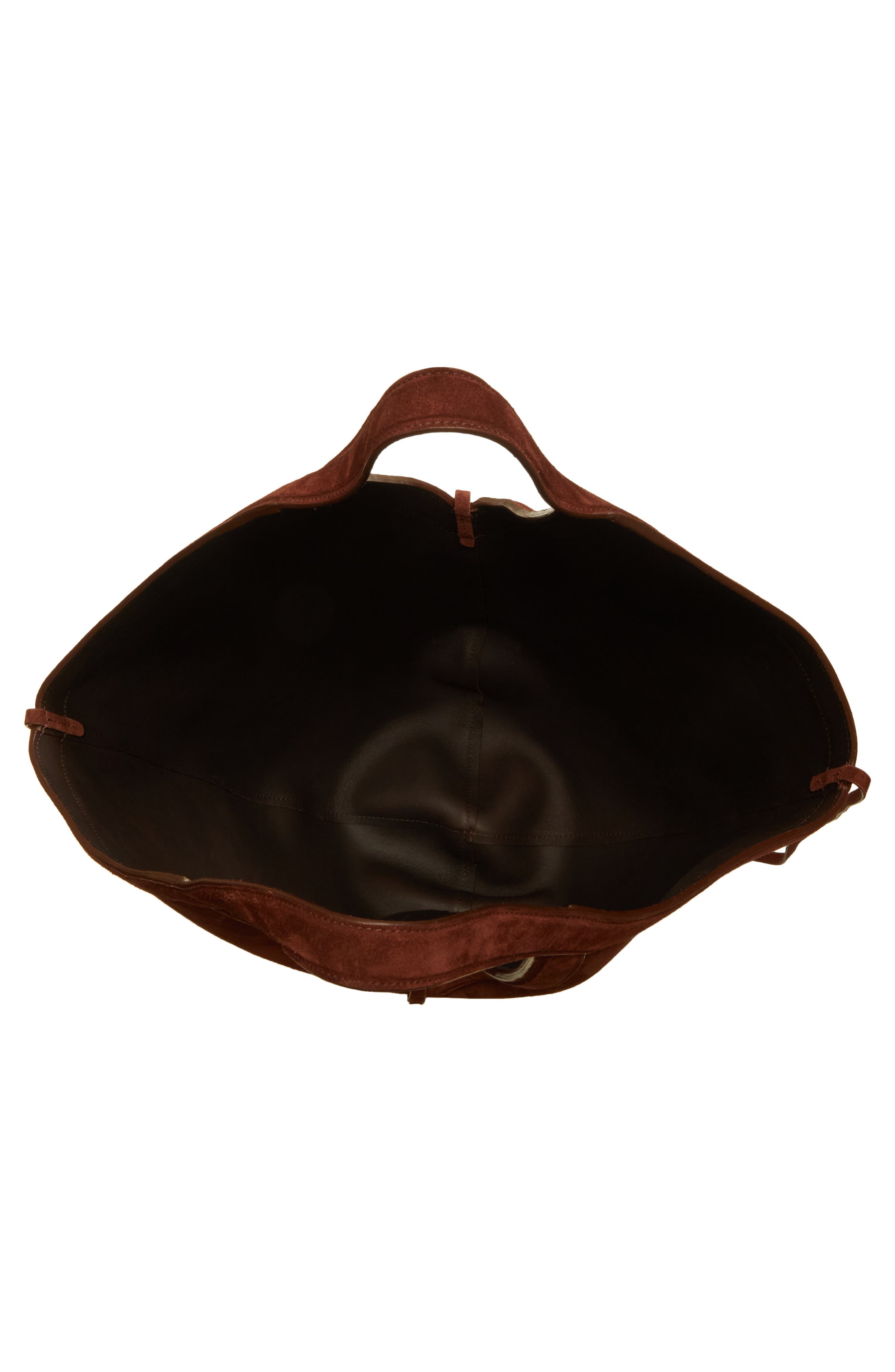 Mansur Gavriel Soft M Suede Hobo Bag, Alternate, color, Chocolate