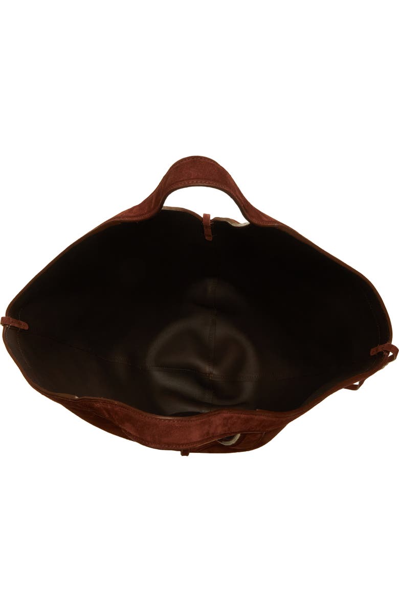 Mansur Gavriel Soft M Suede Hobo Bag, Alternate, color, Chocolate