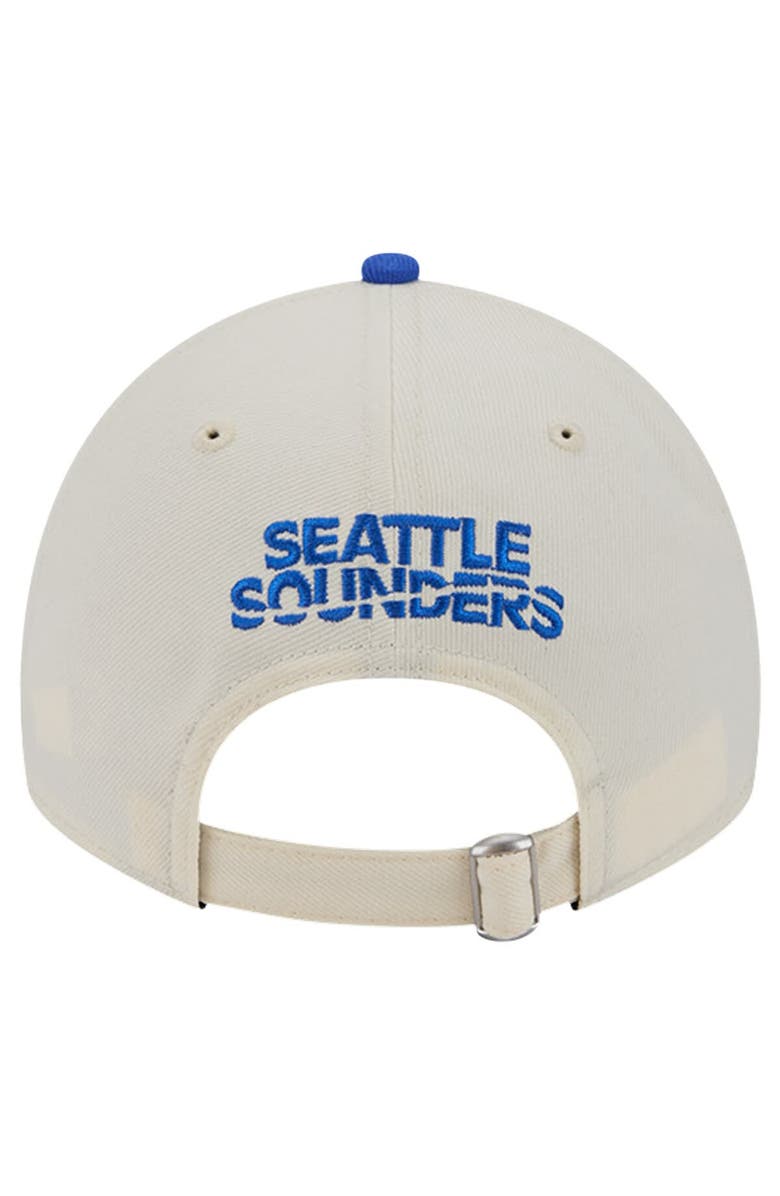 New Era Men's New Era White Seattle Sounders FC 2024 Kick Off Collection 9TWENTY Adjustable Hat, Alternate, color, 