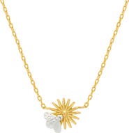 Estella Bartlett Flower & Bee Charm Necklace