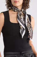 Vince Camuto Leopard Border Square Scarf