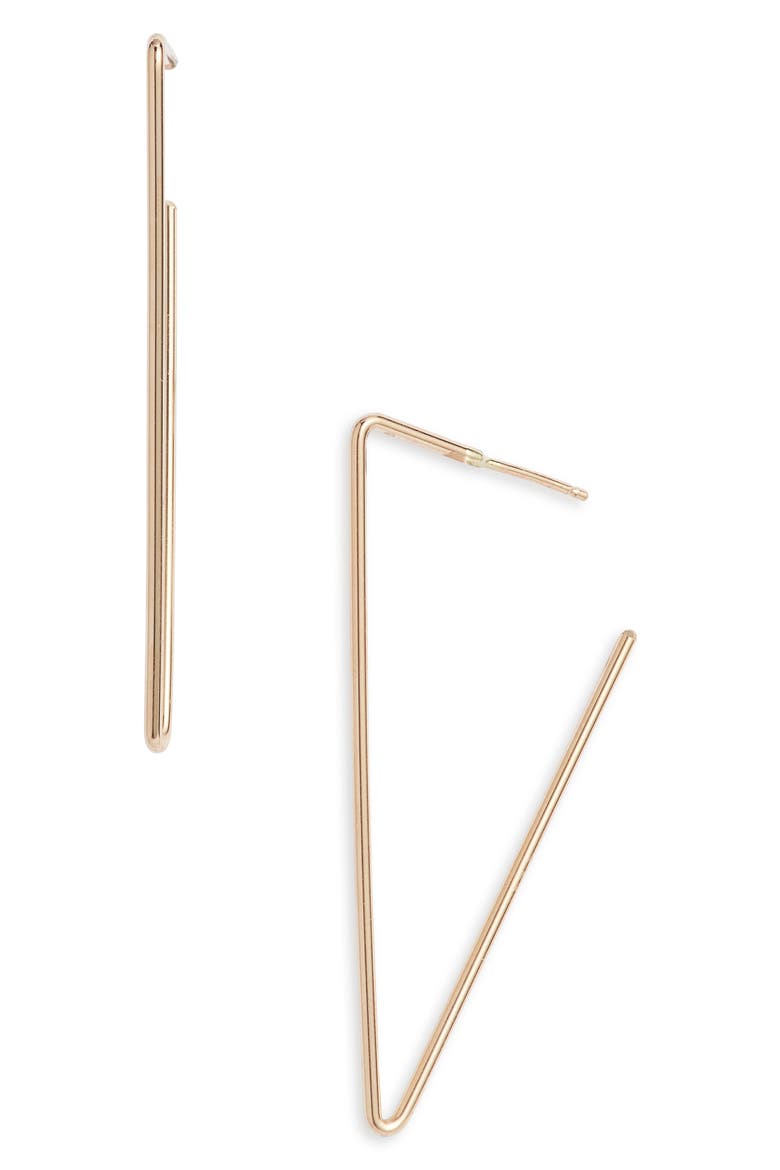 Geo Hoop Earrings, Main, color, 14K GOLD FILL
