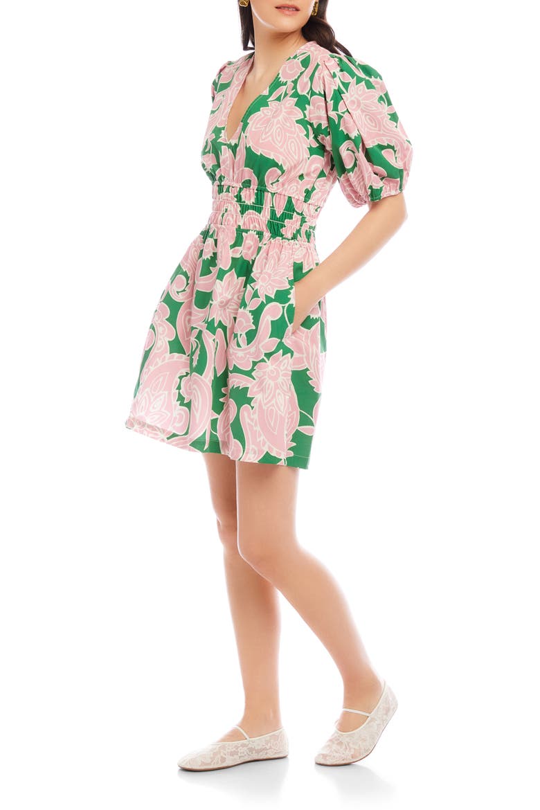 Penelope Shirred Waist Dress, Alternate, color, PAISLEY