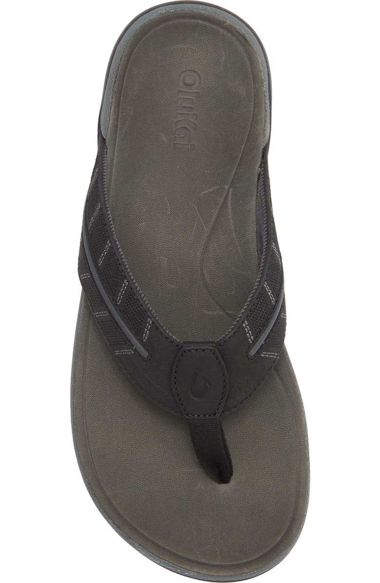 OluKai Tuahine Waterproof Flip Flop, Alternate, color, Lava Rock / Dark Shadow