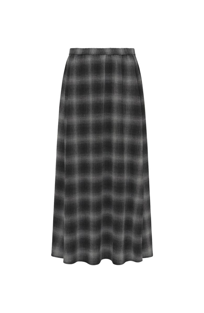 GERARD DAREL Basma Checked Midi Skirt, Alternate, color, Medium Gray