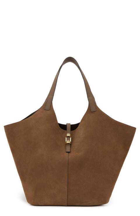 Lyra Leather & Suede Tote
