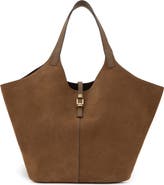 Reiss Lyra Leather & Suede Tote