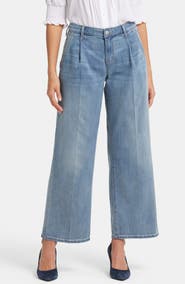 NYDJ Teresa Pleated Ankle Wide Leg Jeans