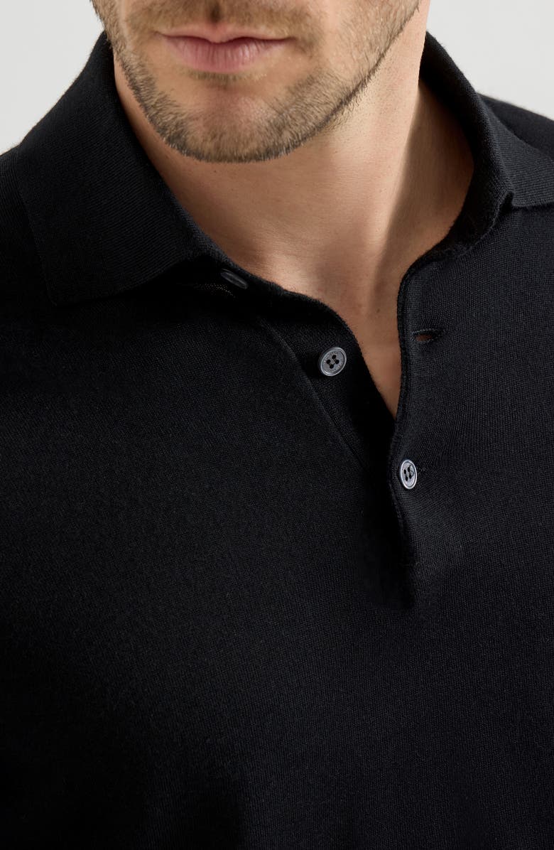 Brunello Cucinelli Polo-style sweater, Alternate, color, Black