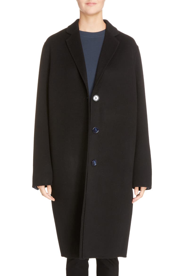 Avalon Wool & Cashmere Coat, Main, color, BLACK