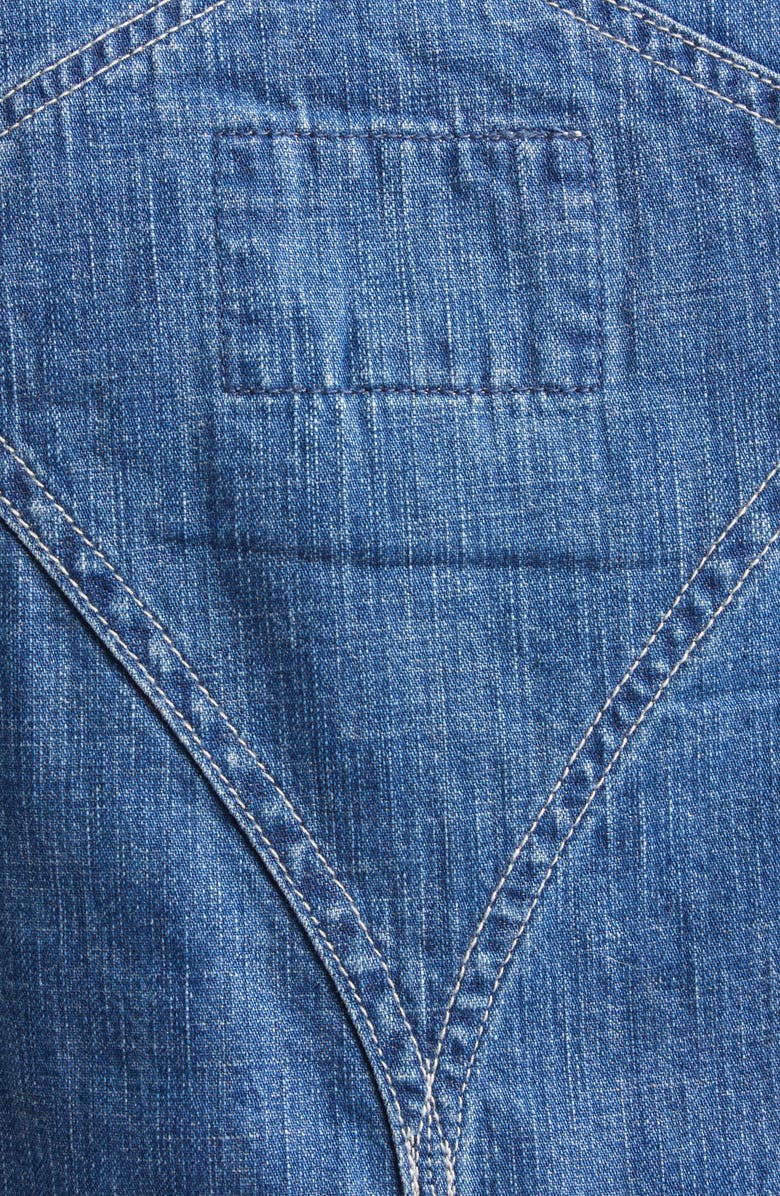 R13 Overall Bib, Alternate, color, Noise Blue