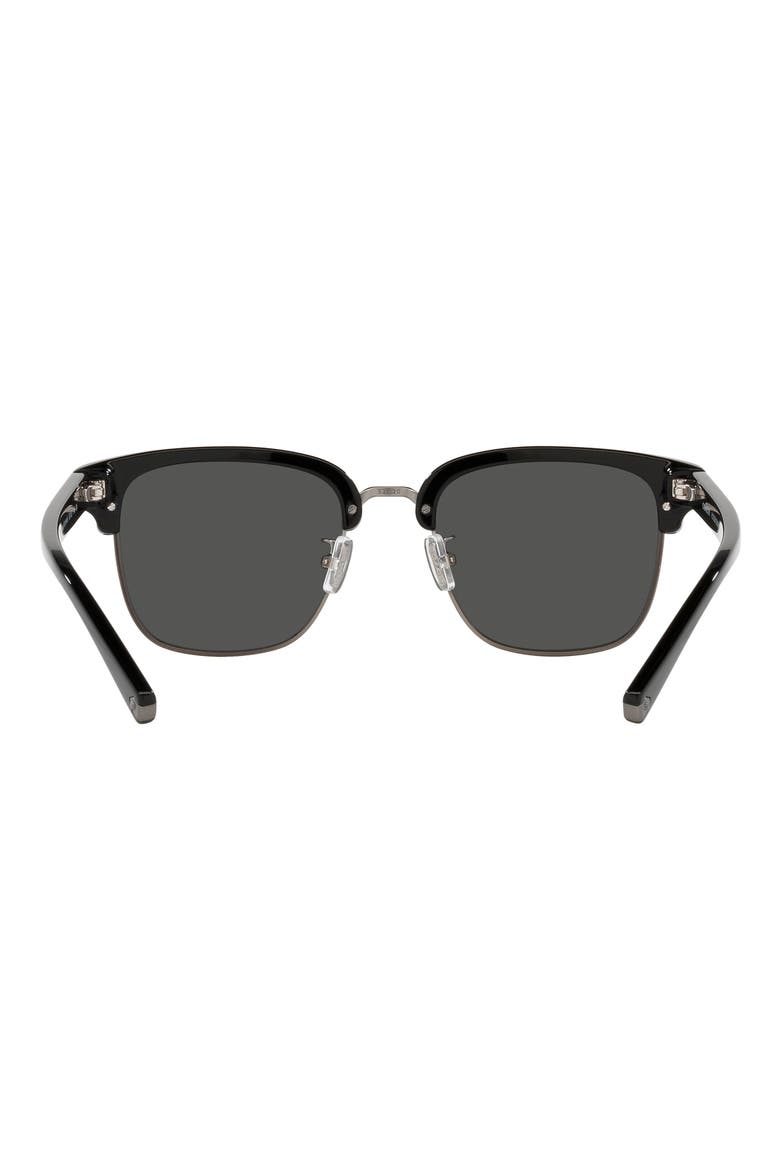 52mm Square Sunglasses, Alternate, color, BLACK GUNMETAL