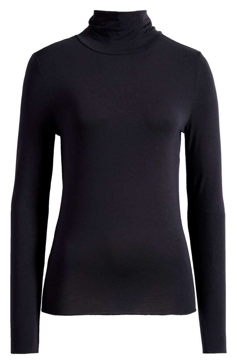 Splendid Jersey Turtleneck, Alternate, color, Black