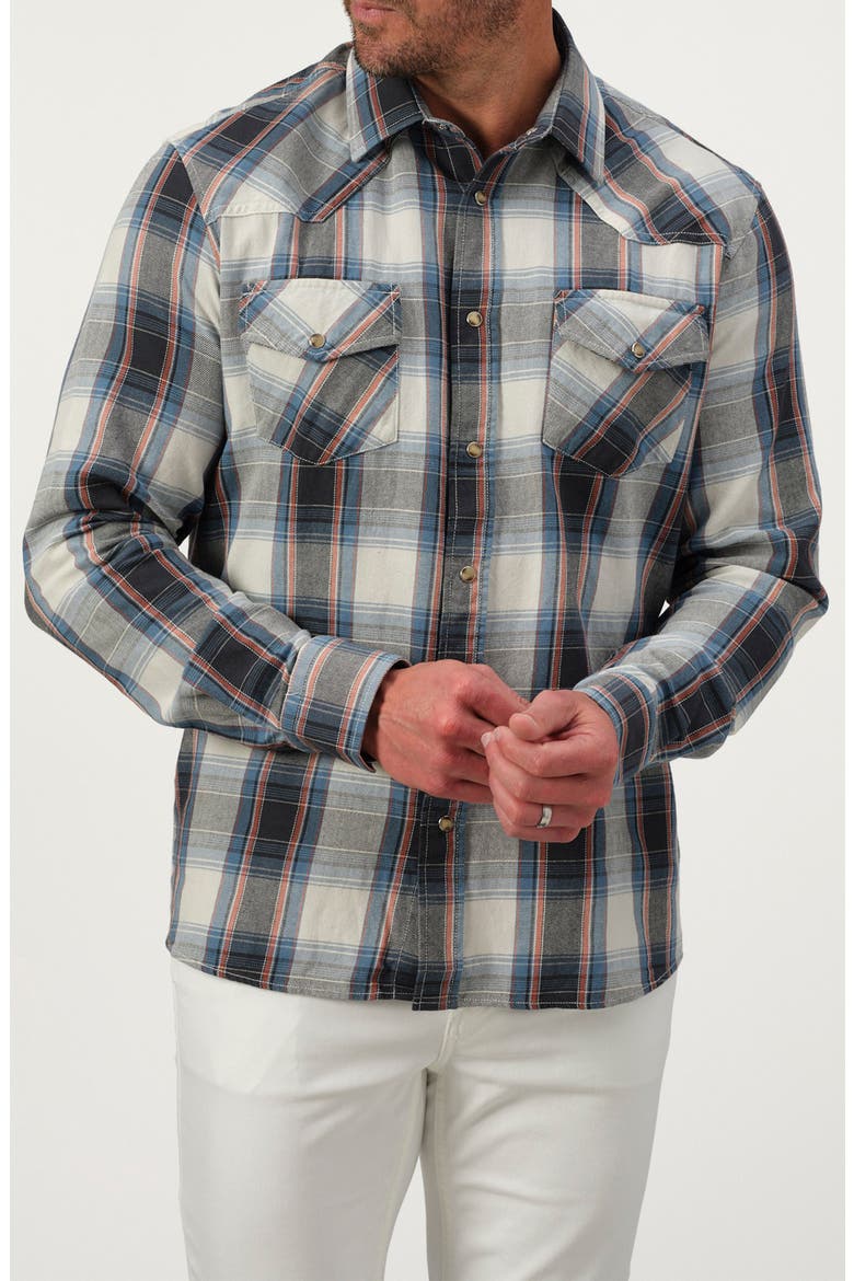 Snap-Up Denim Western Shirt, Alternate, color, LAKE