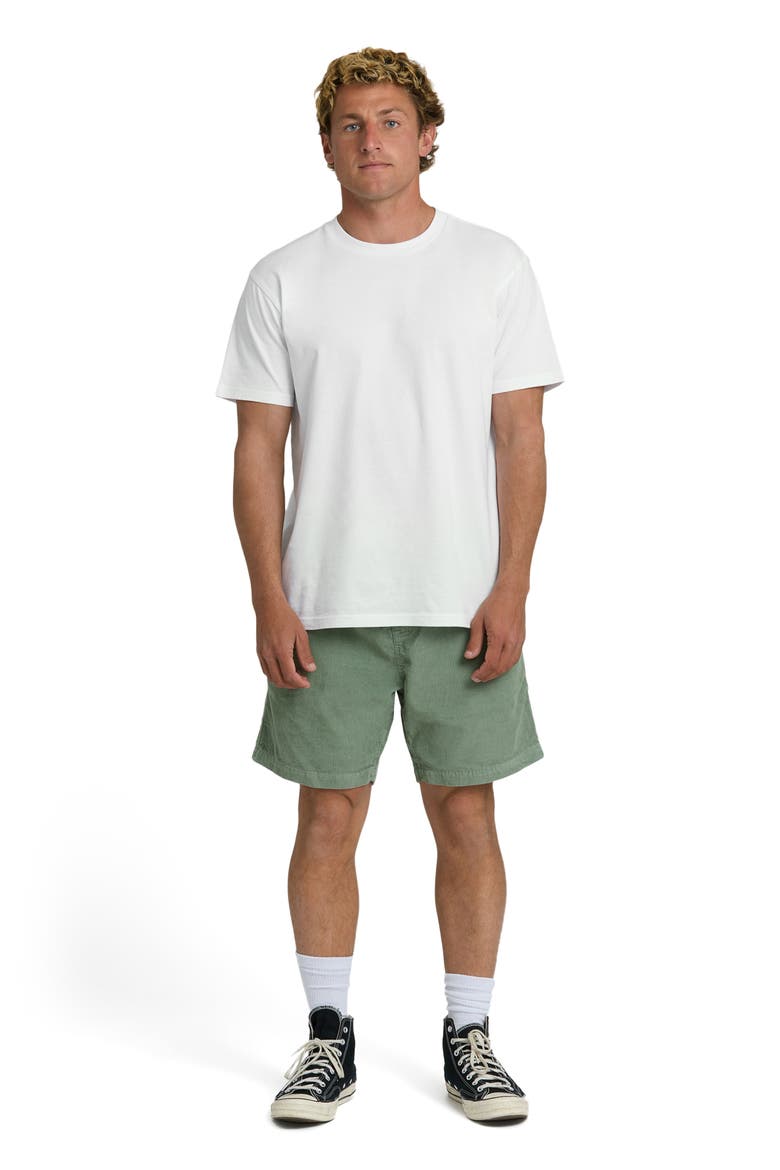 Larry Layback Cotton Corduroy Shorts, Alternate, color, MOSS