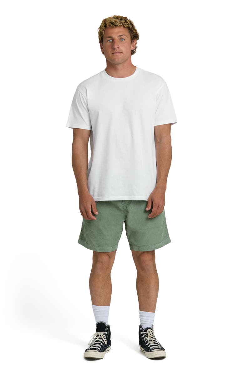 Billabong Larry Layback Cotton Corduroy Shorts, Alternate, color, Moss