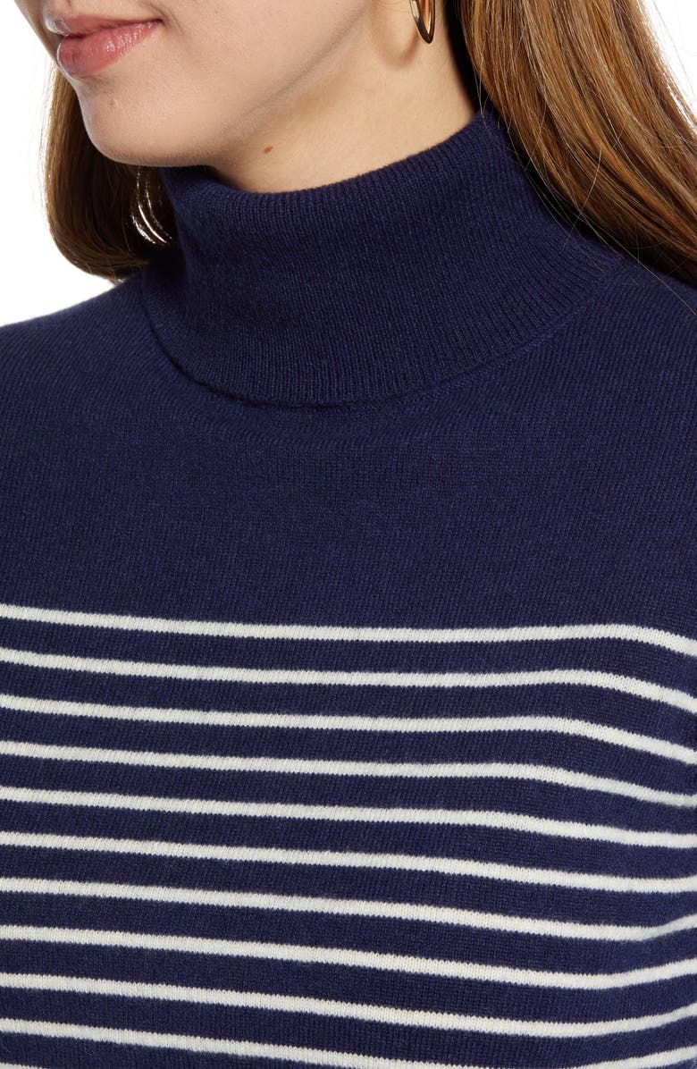 1901 Stripe Wool & Cashmere Turtleneck Sweater, Alternate, color,