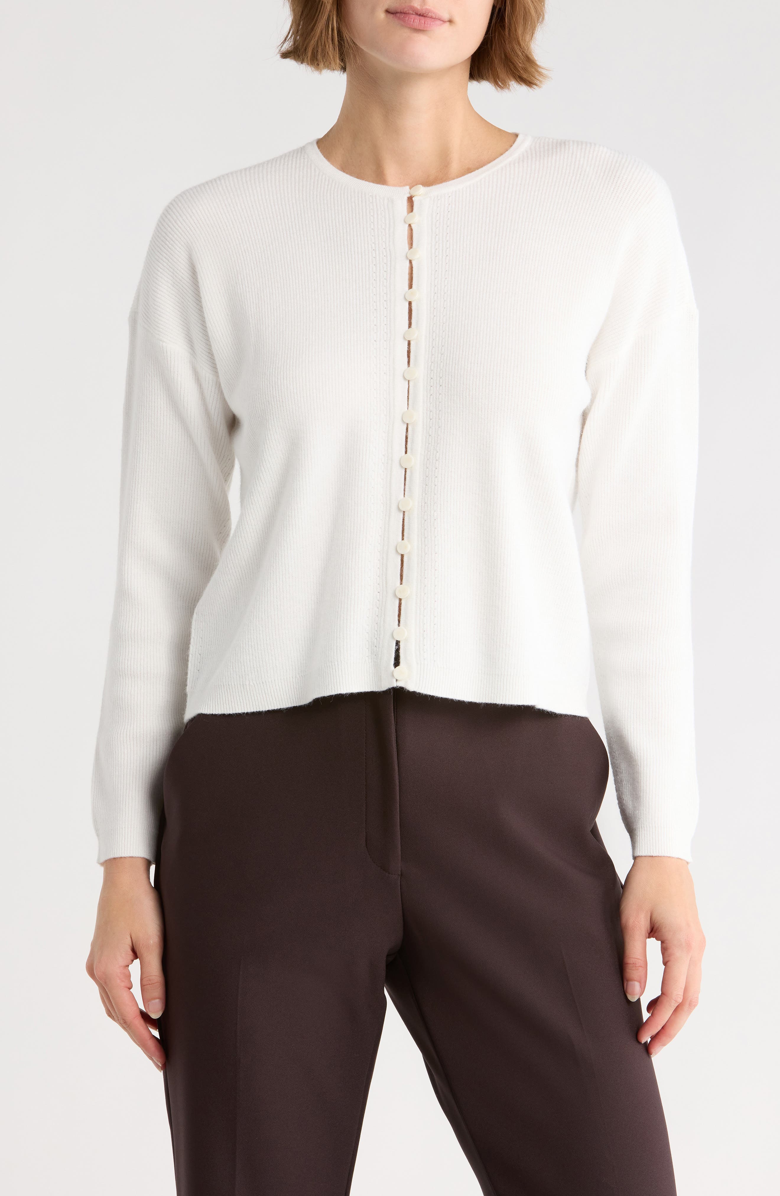 CYRUS Crewneck Button Front Cardigan