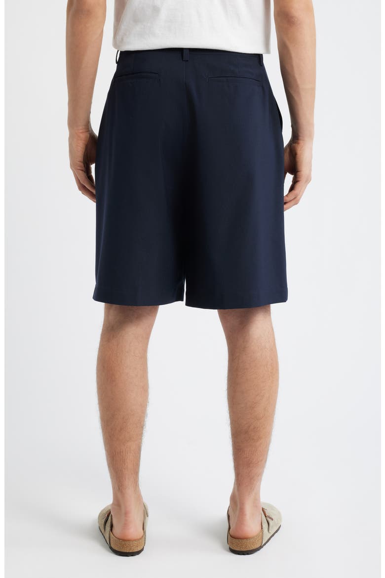 Pleated Shorts, Alternate, color, DARK NAVY