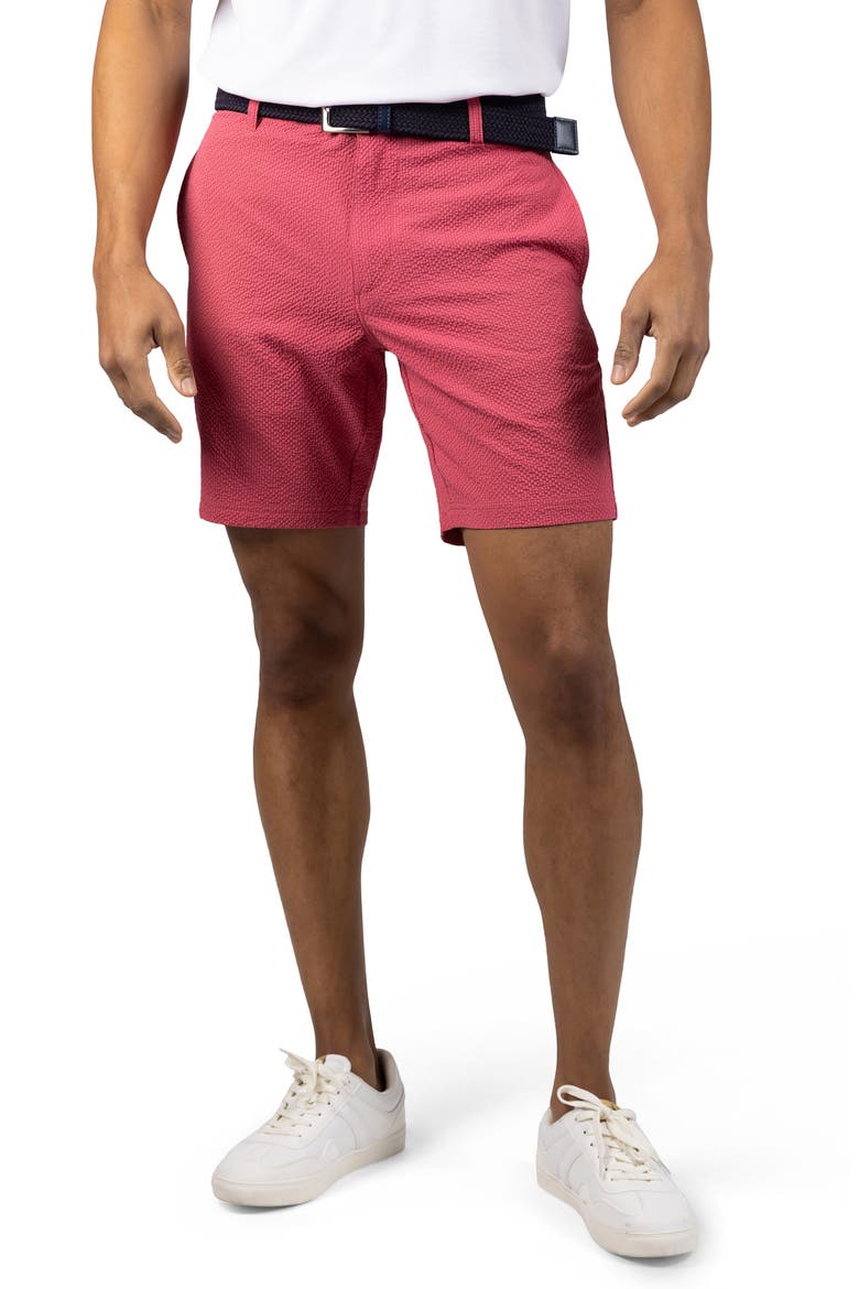 Seersucker Shorts, Main, color, SUNWASHED RED