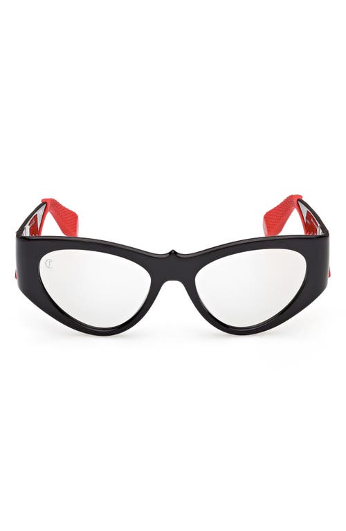 Christian Louboutin 54mm Loubishark Cat Eye Sunglasses in Black/Light Smoke  product