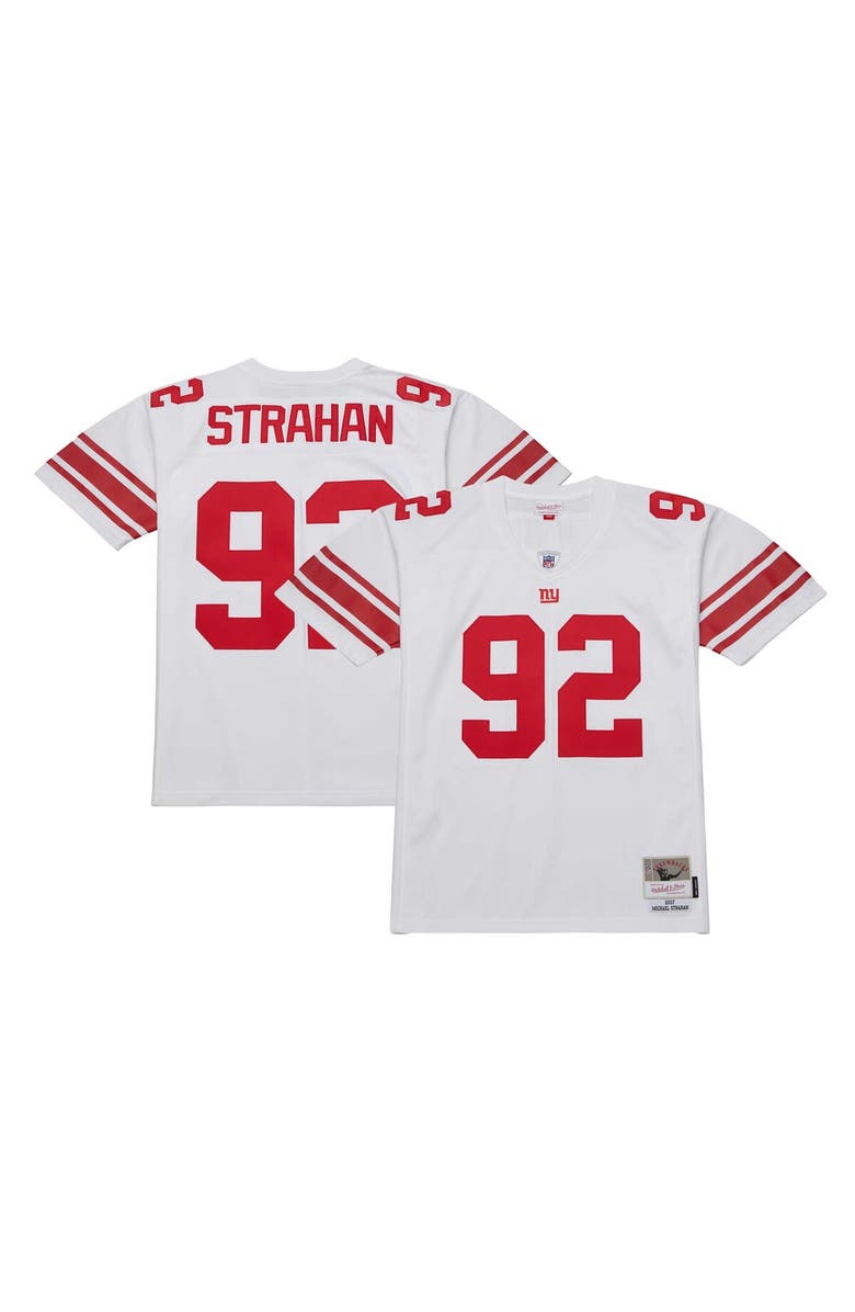 Mitchell & Ness Men's Mitchell & Ness Michael Strahan White New York Giants Legacy Replica Jersey, Alternate, color, 