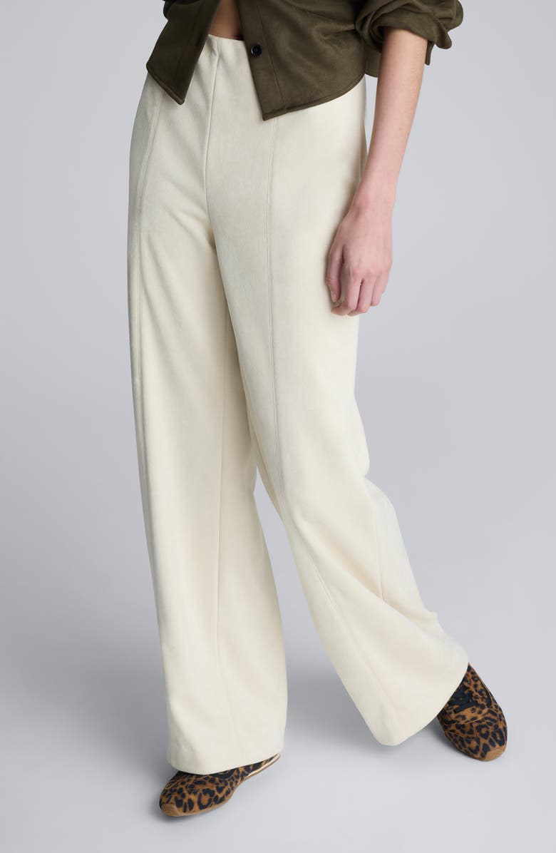 Kenneth Cole Hollywood Faux Suede Pants, Main, color, Almond Milk