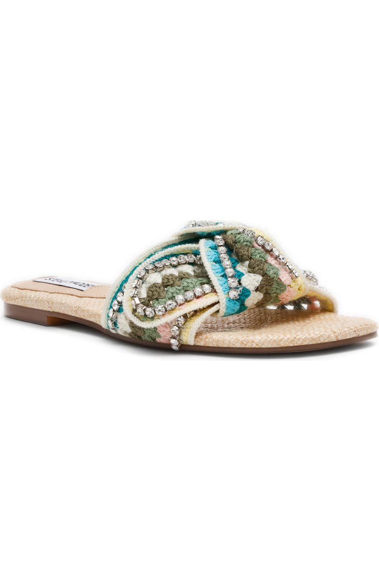 Steve Madden Misha Slide Sandal, Main, color, Turquoise Multi