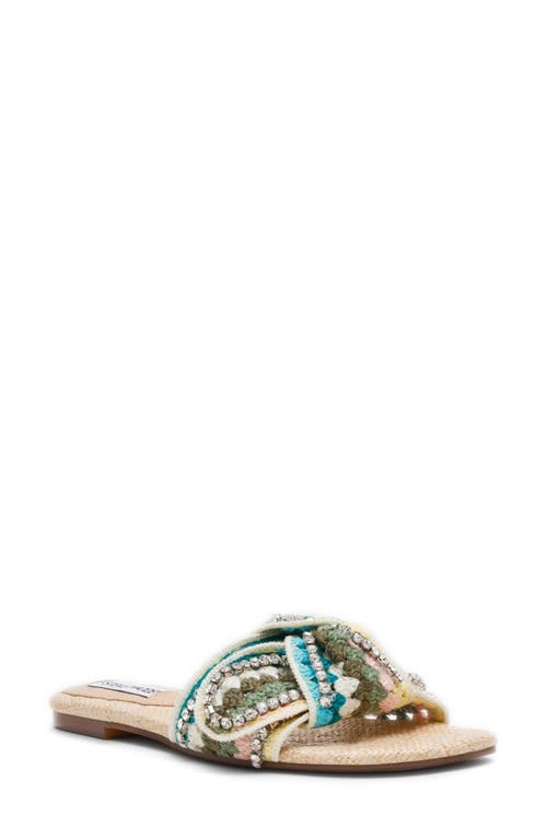 Steve Madden Misha Slide Sandal In Turquoise Multi