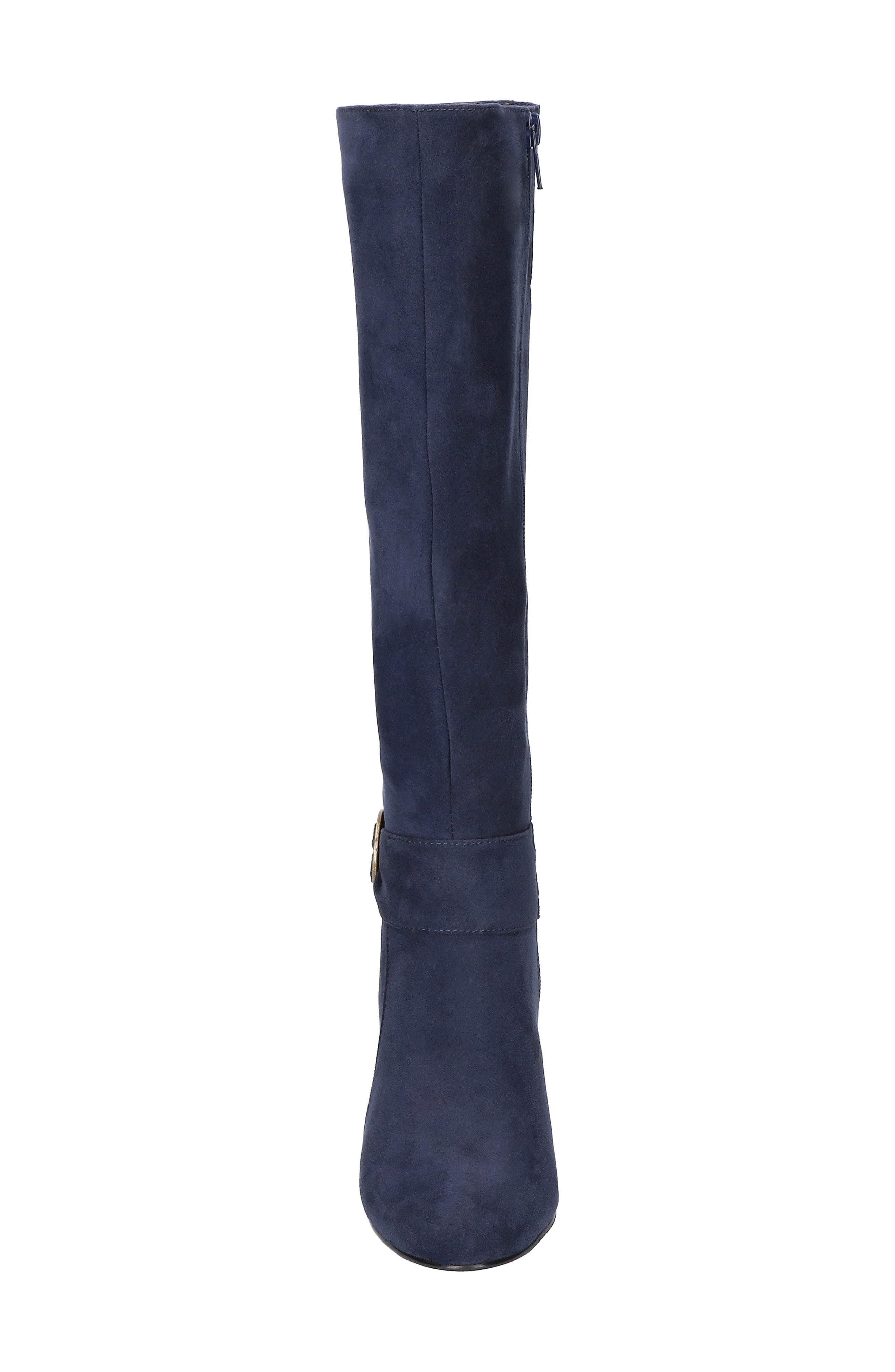 Bella Vita Rima Plus Knee High Boot, Alternate, color, Navy Suede