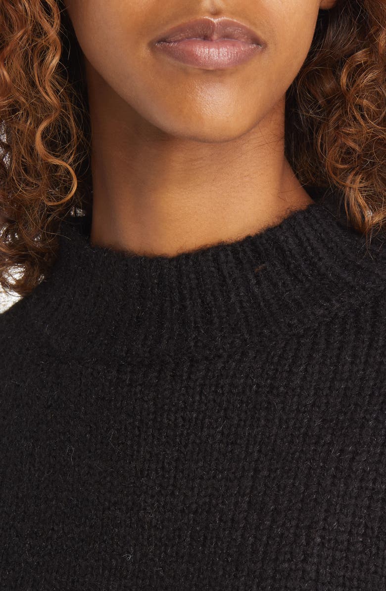 Topshop High Crewneck Sweater, Alternate, color,