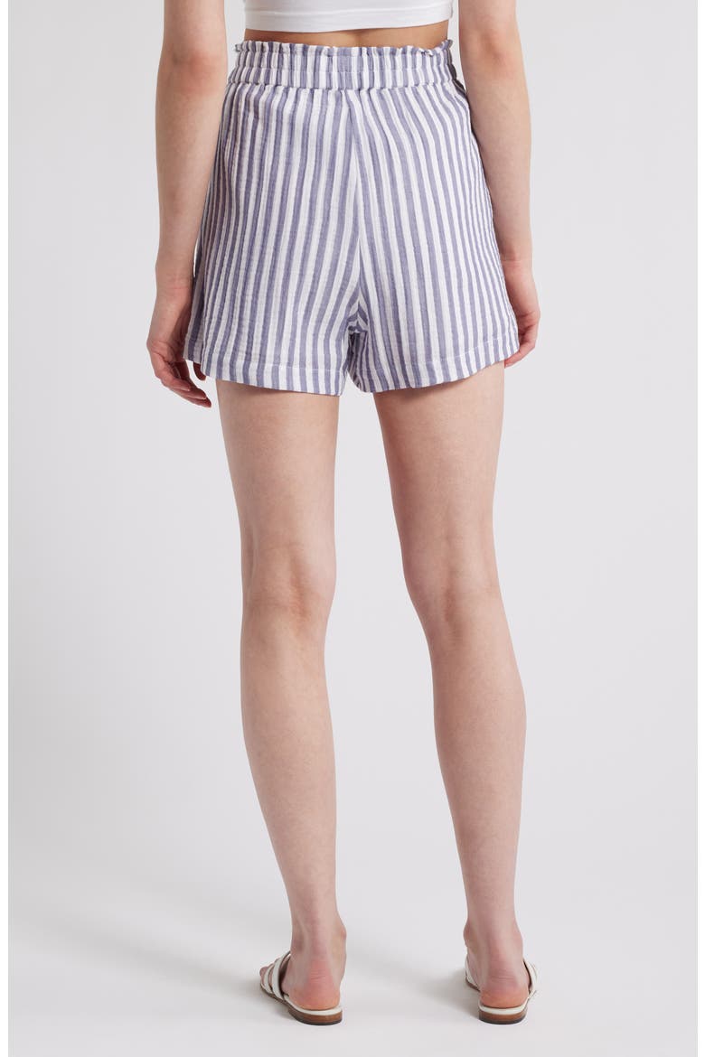 Leighton Stripe Organic Cotton Gauze Shorts, Alternate, color, ADMIRAL STRIPE
