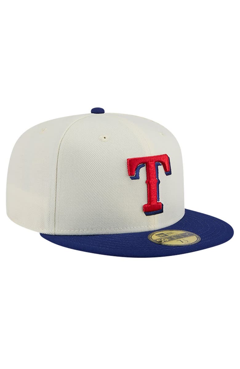 New Era Men's New Era Cream Texas Rangers Chrome 59FIFTY Fitted Hat, Alternate, color, 