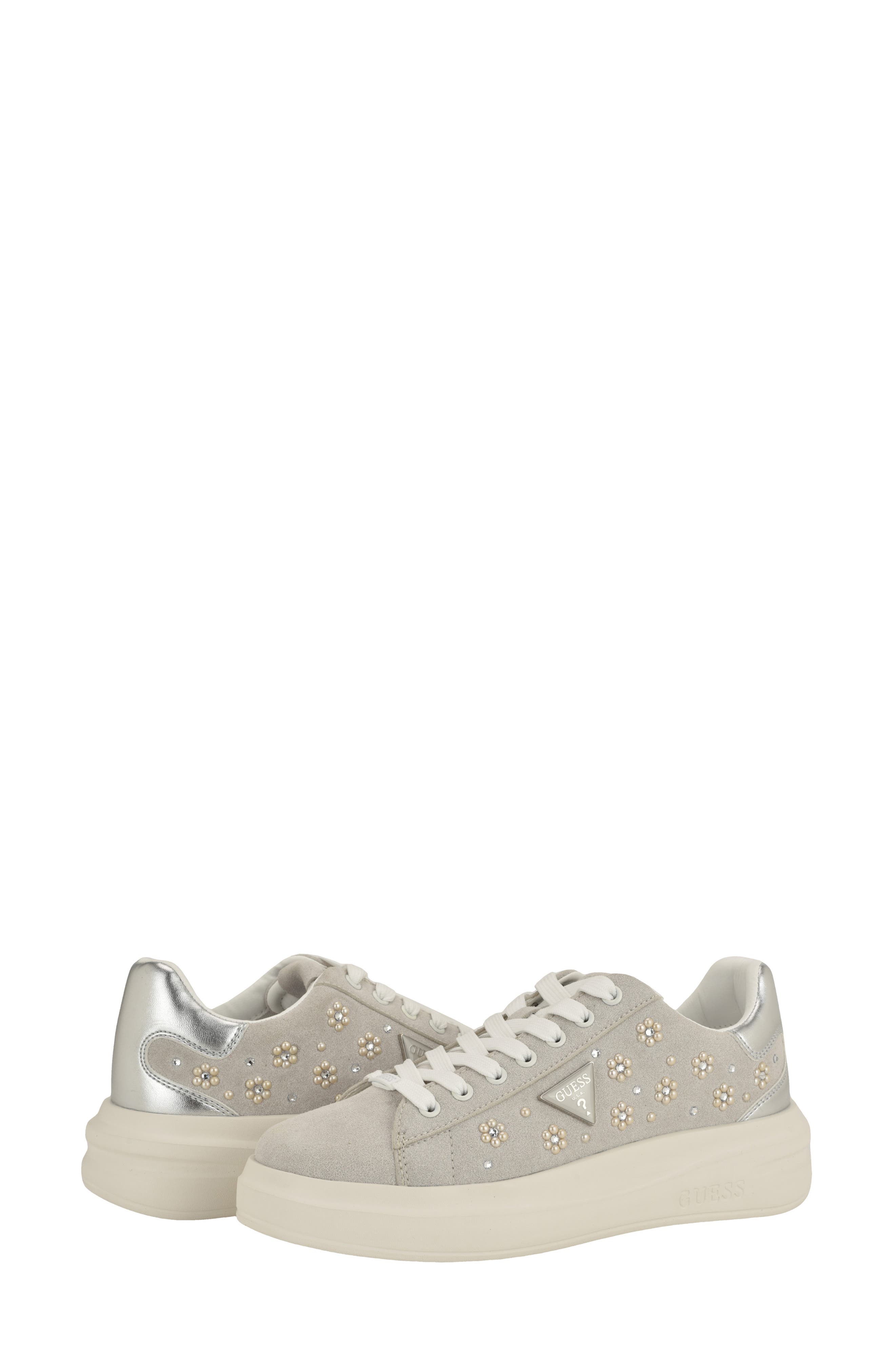 GUESS Elbina Sneaker, Alternate, color, Ivory