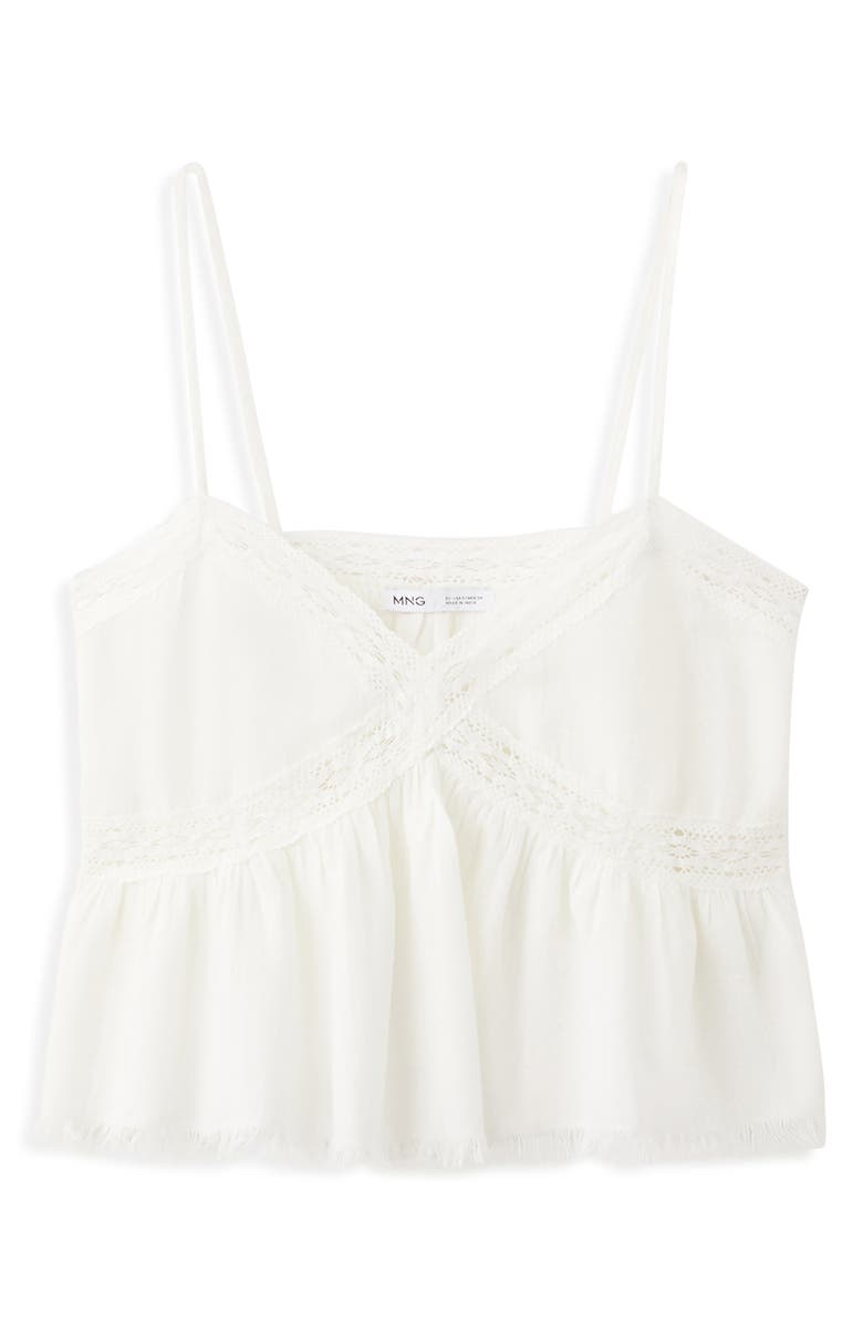 MANGO TEEN <p>Kids' Fringe Detail Cotton Shell </p>, Main, color, 