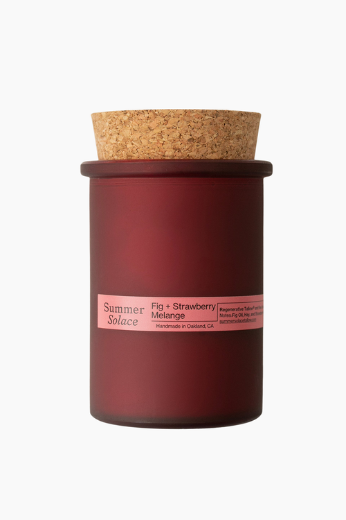Summer Solace Tallow Fig And Strawberry Melange Candle In Deep Reddish-brown